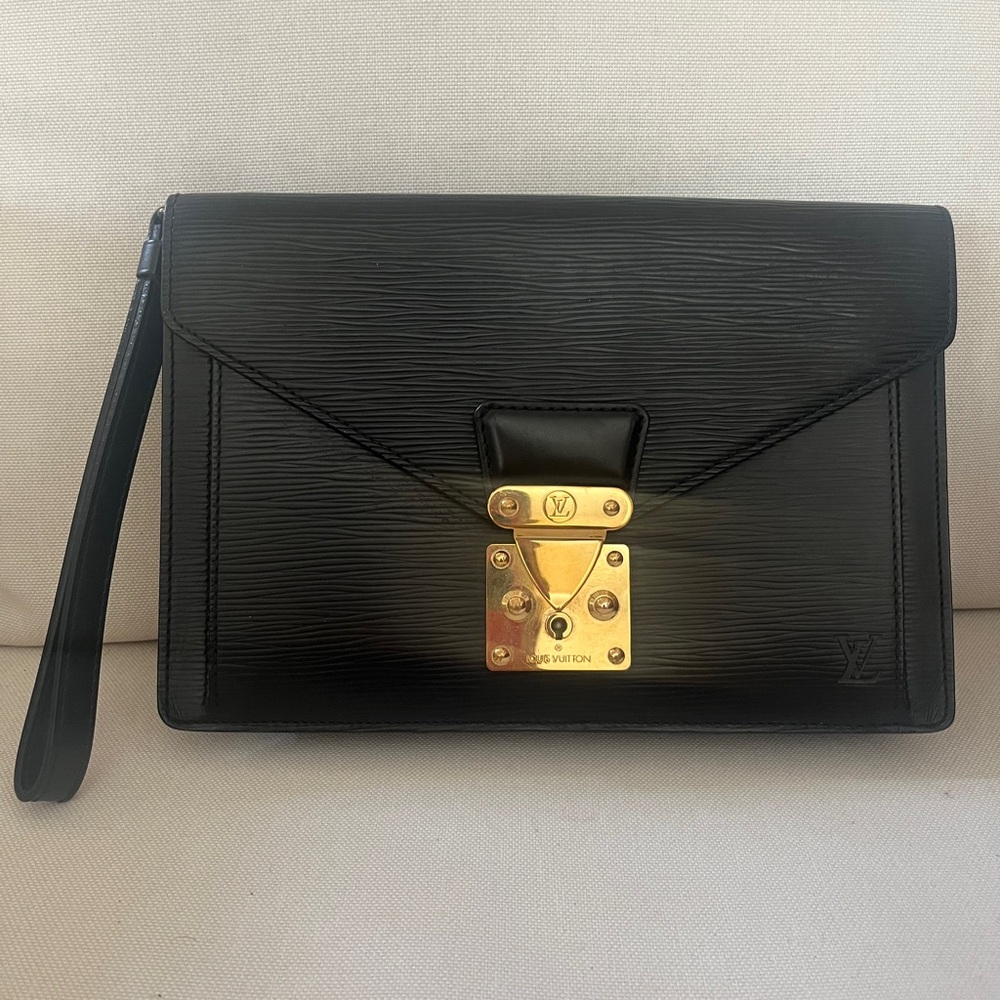 Louis Vuitton Epi Black Wristlet/Clutch